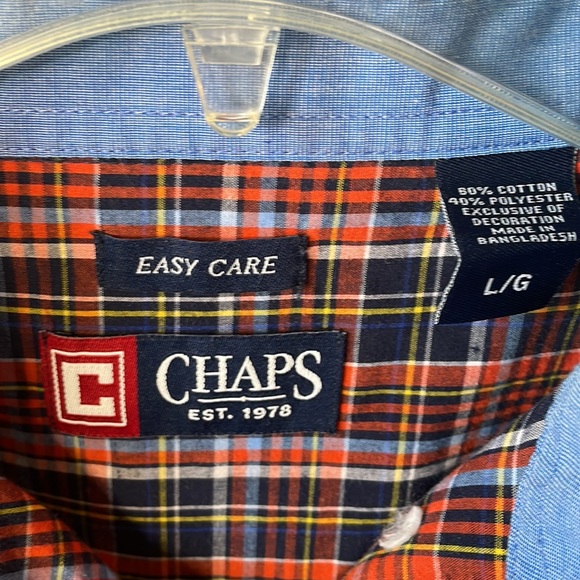 Chaps Mens Large Button Down Shirt  Easy Care - Picture 2 of 6